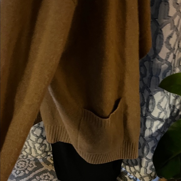 Cashmere 100% Tan Open Cardigan - Picture 3 of 6